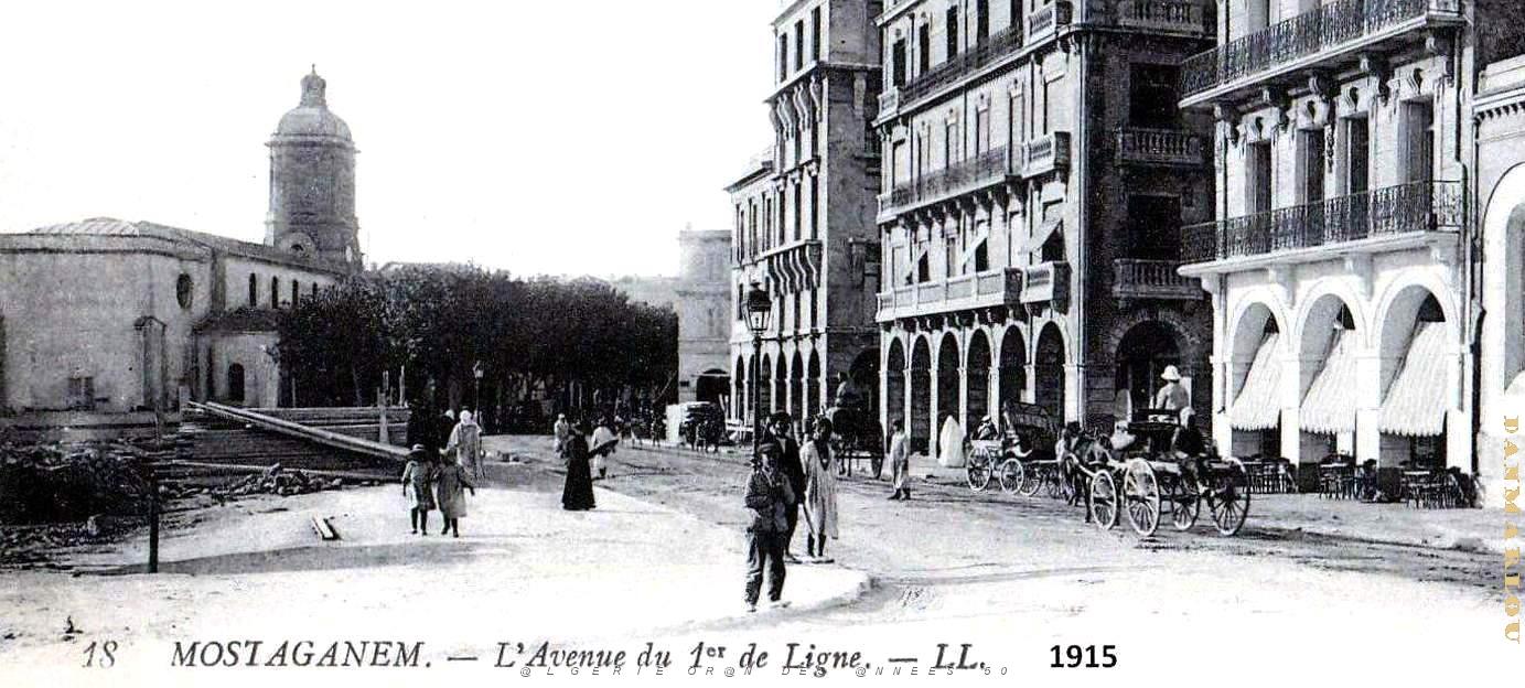 2991- Mostaganem - Avenue du 1er de Ligne2 - 1915.jpg